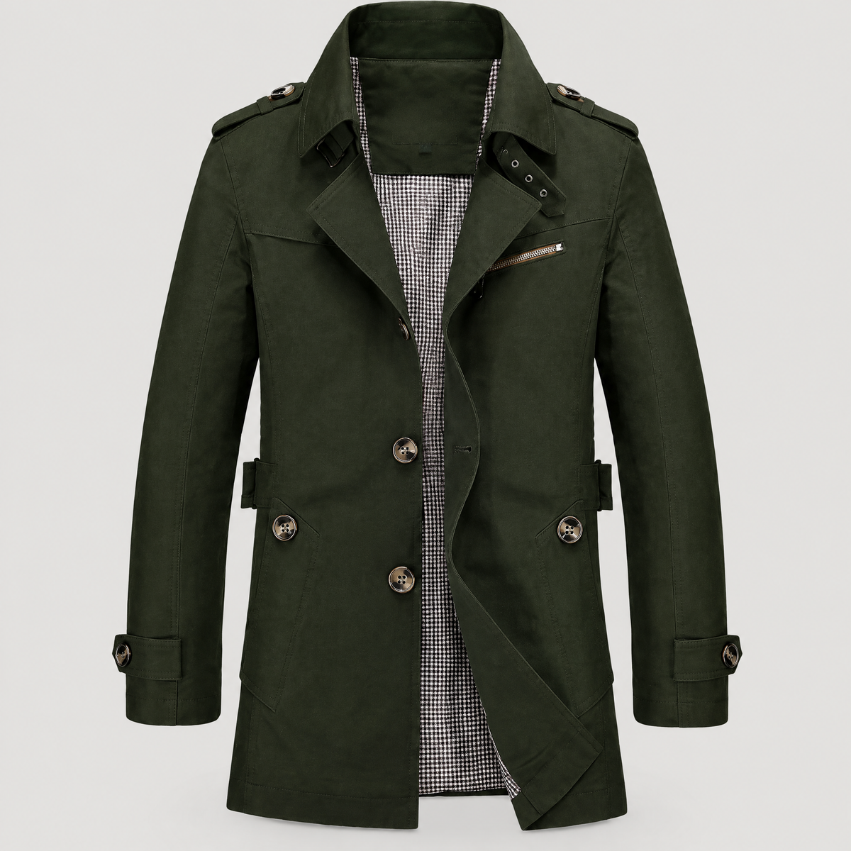 ZIP CHEST TAILORED COAT