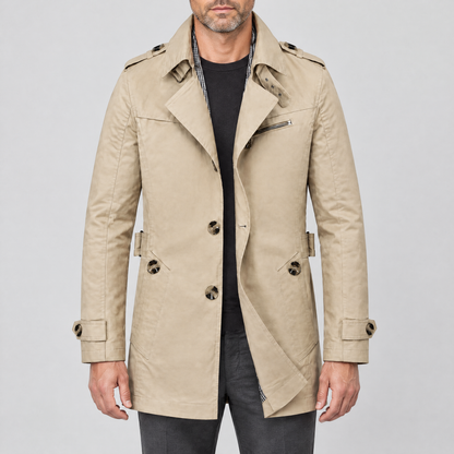 ZIP CHEST TAILORED COAT