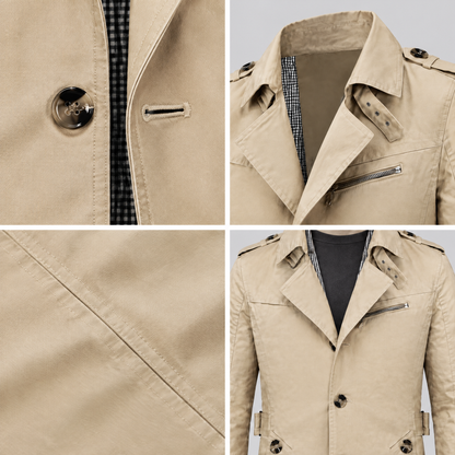 ZIP CHEST TAILORED COAT