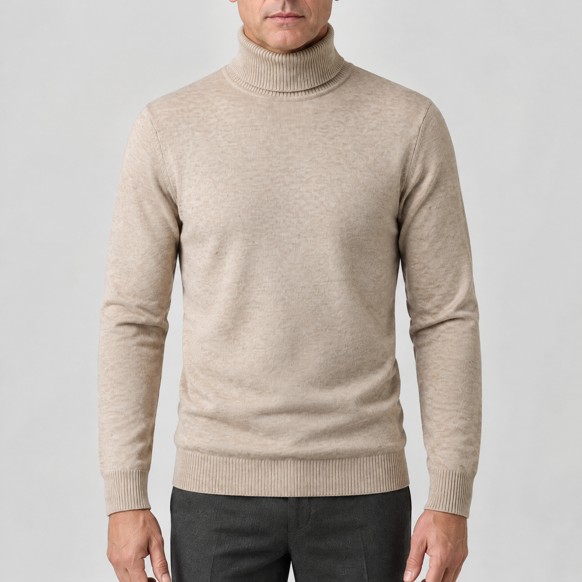 FINE KNIT ROLL NECK JUMPER