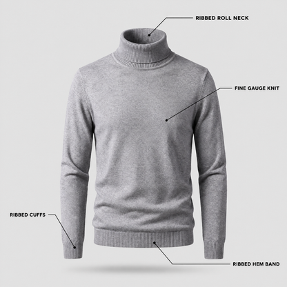 FINE KNIT ROLL NECK JUMPER