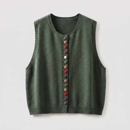 COLOUR ACCENT SWEATER WAISTCOAT