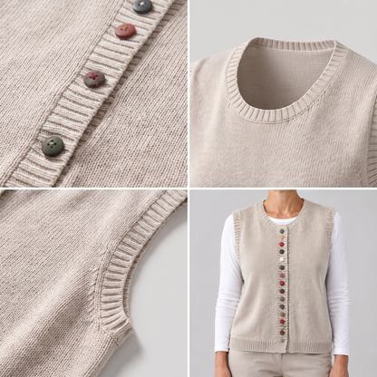 COLOUR ACCENT SWEATER WAISTCOAT