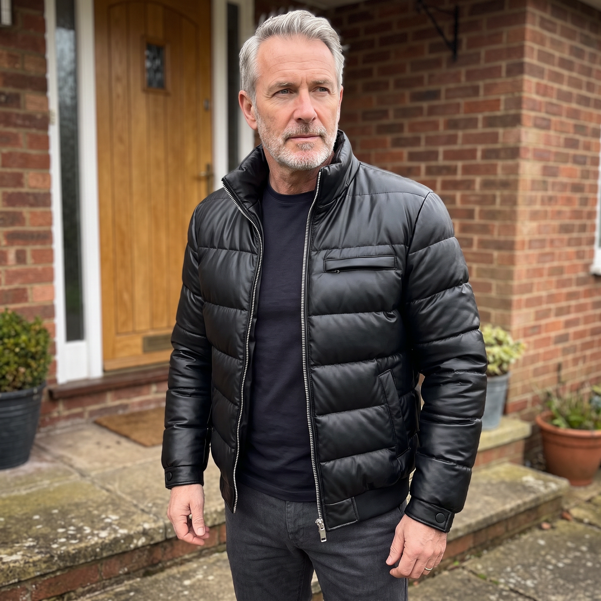 GLOSS PADDED BOMBER JACKET