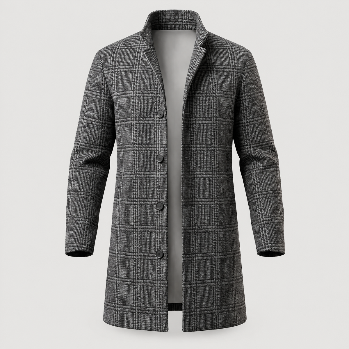 TAILORED CHECK WALKING COAT