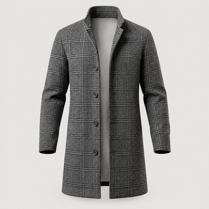 TAILORED CHECK WALKING COAT