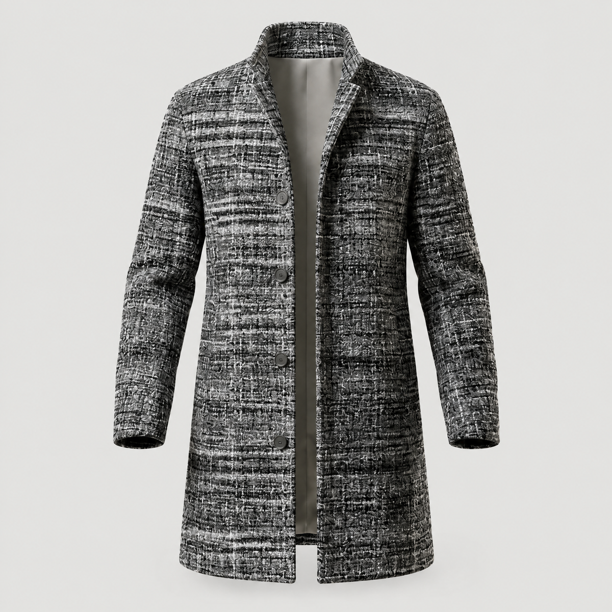 TAILORED CHECK WALKING COAT