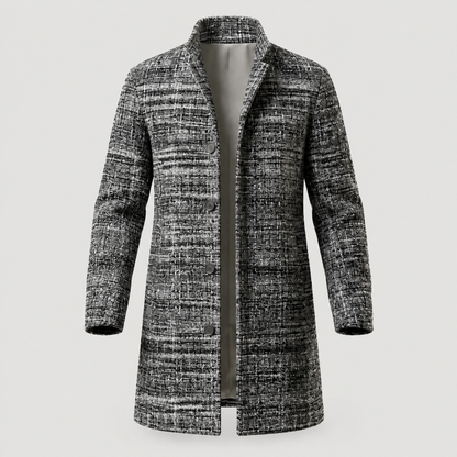 TAILORED CHECK WALKING COAT