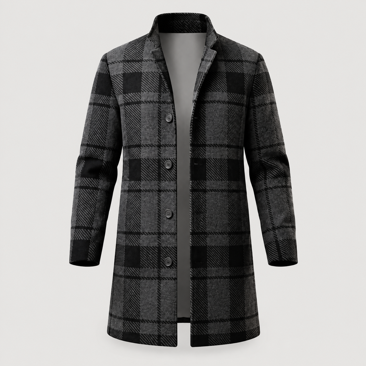 TAILORED CHECK WALKING COAT