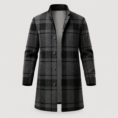 TAILORED CHECK WALKING COAT