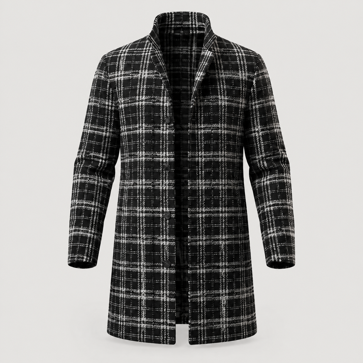 TAILORED CHECK WALKING COAT