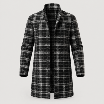 TAILORED CHECK WALKING COAT