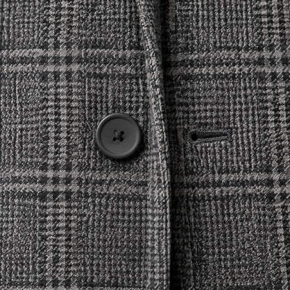 TAILORED CHECK WALKING COAT