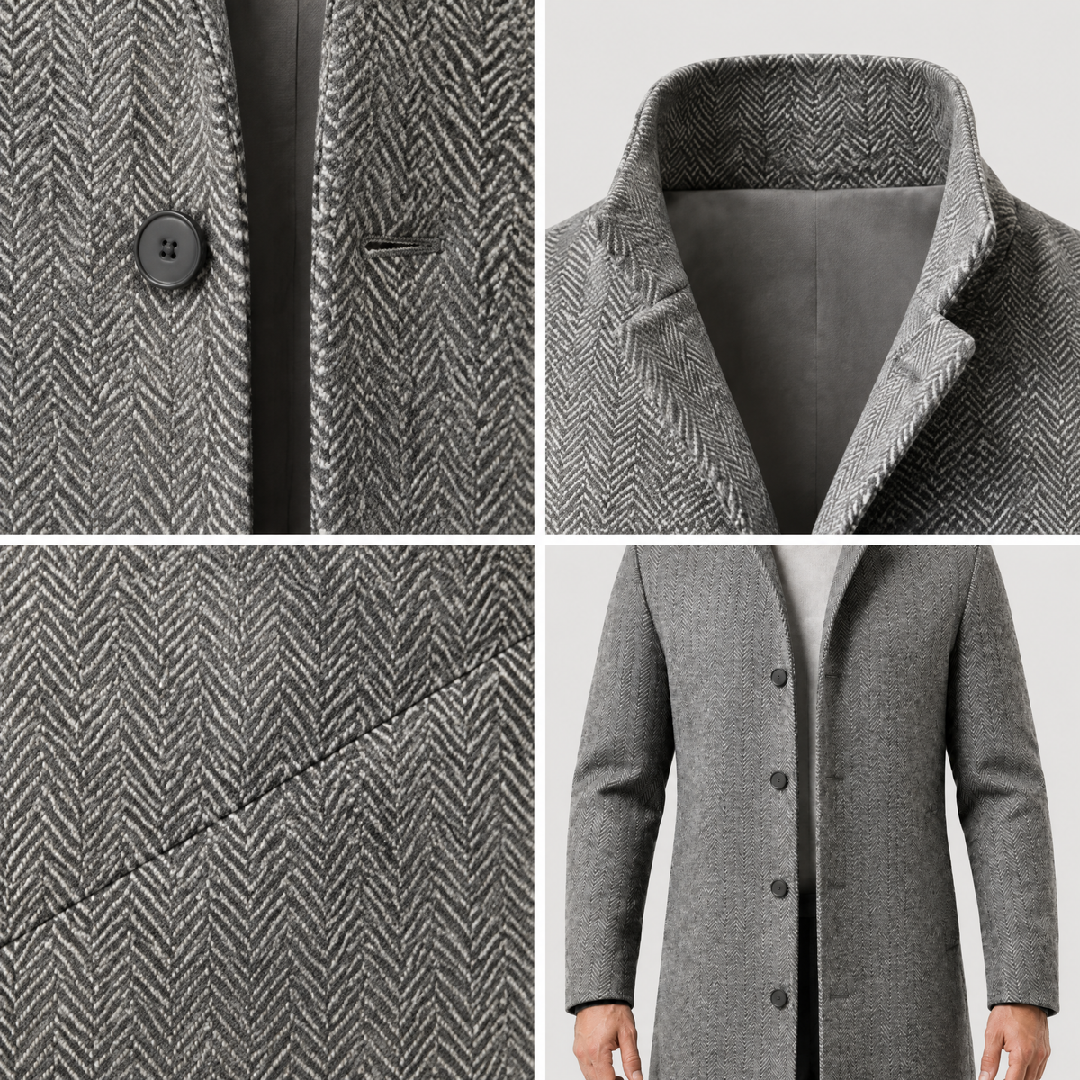 TAILORED CHECK WALKING COAT
