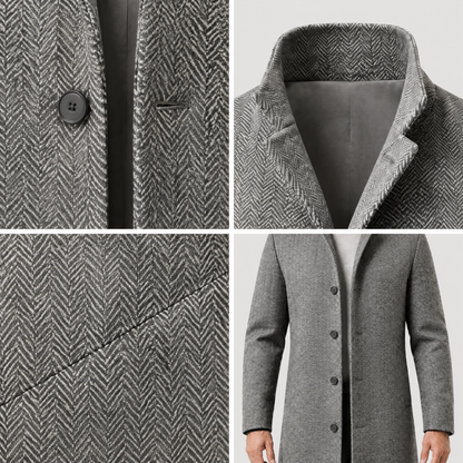 TAILORED CHECK WALKING COAT