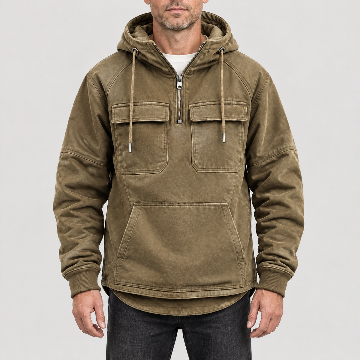 WORKWEAR HOODED ZIP JUMPER