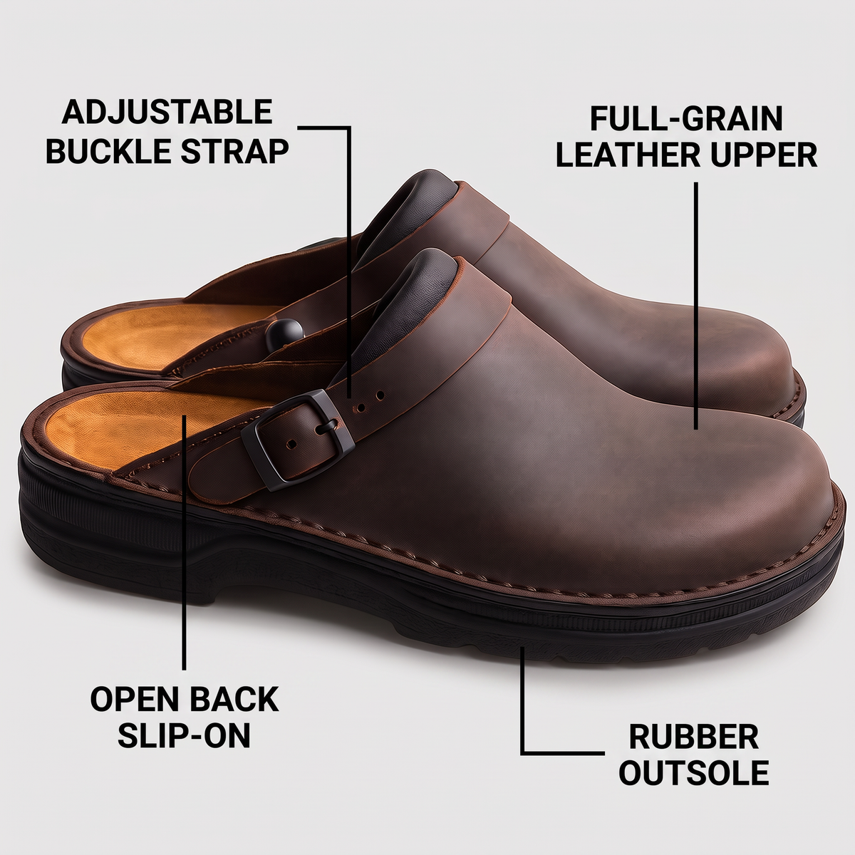 CLOSED TOE WALKING MULES