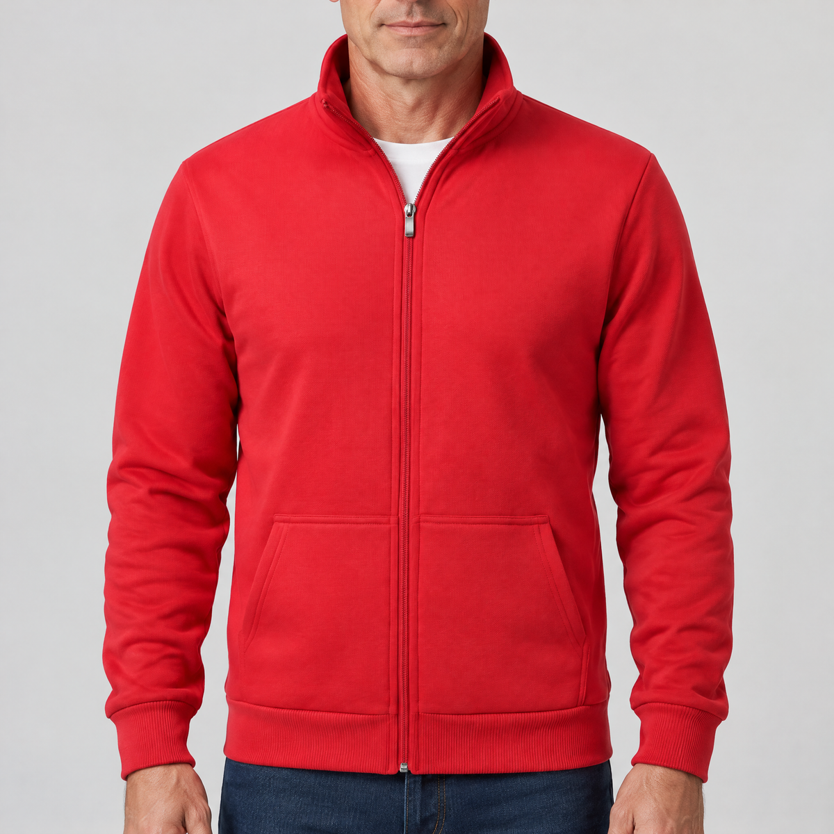 FULL ZIP FUNNEL NECK JACKET