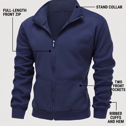 FULL ZIP FUNNEL NECK JACKET