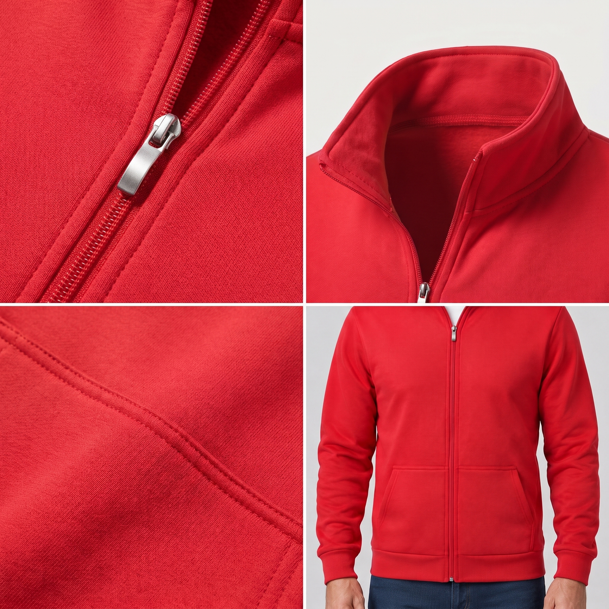 FULL ZIP FUNNEL NECK JACKET
