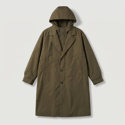 HOODED TAILORED WALKING COAT