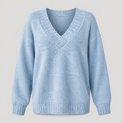 DEEP V-NECK KNIT JUMPER