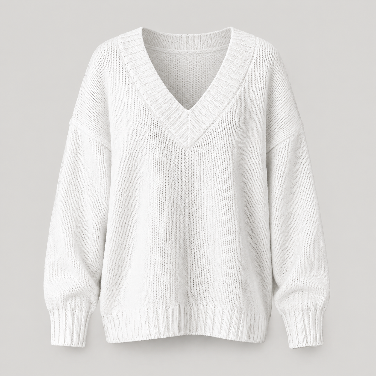 DEEP V-NECK KNIT JUMPER