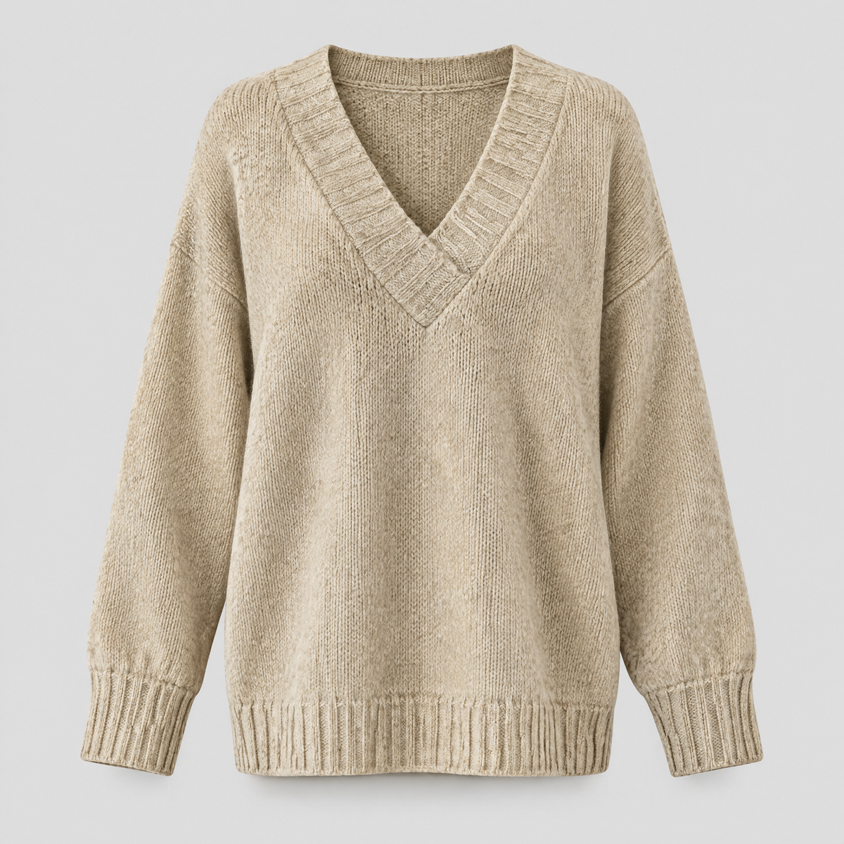 DEEP V-NECK KNIT JUMPER
