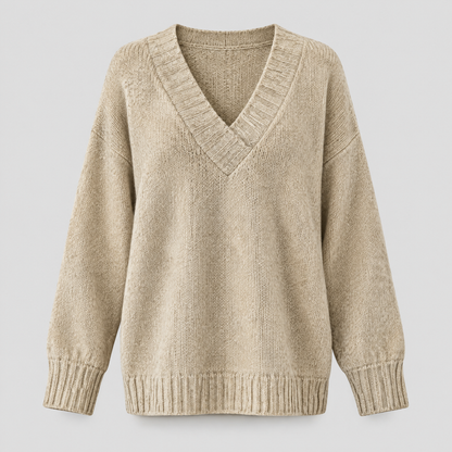 DEEP V-NECK KNIT JUMPER