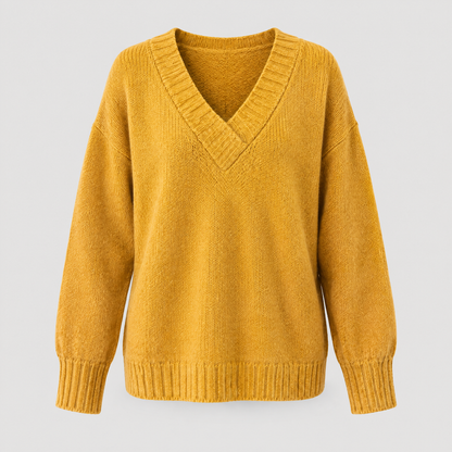 DEEP V-NECK KNIT JUMPER
