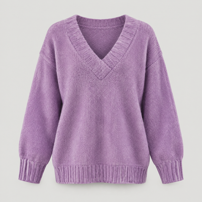 DEEP V-NECK KNIT JUMPER