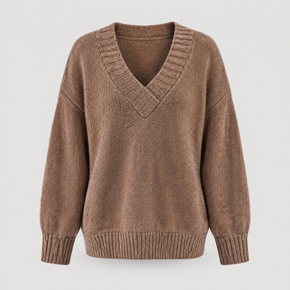 DEEP V-NECK KNIT JUMPER