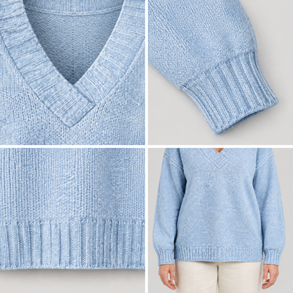DEEP V-NECK KNIT JUMPER