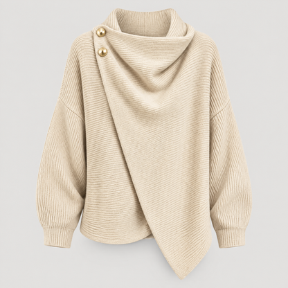 WRAP FRONT KNIT CAPE