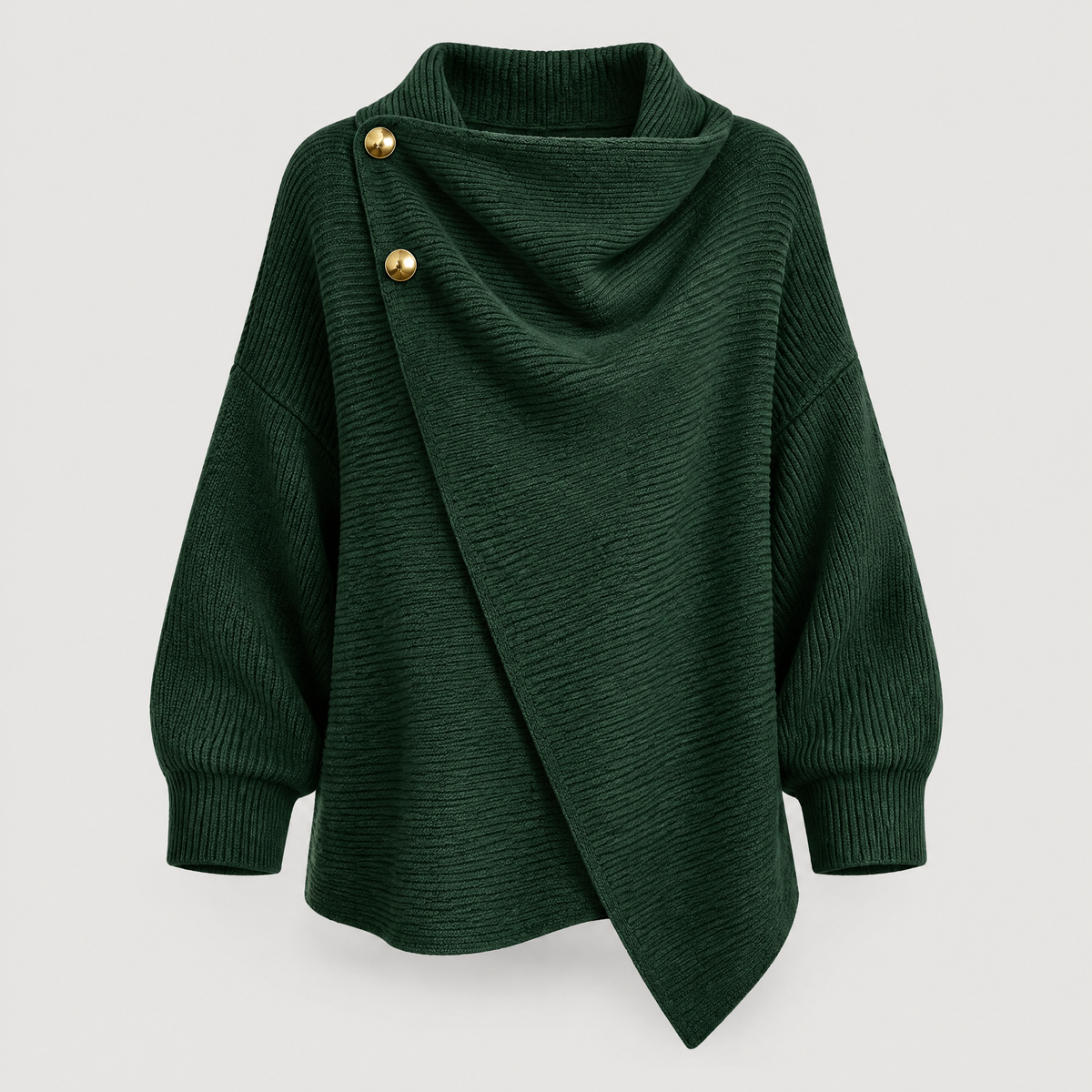 WRAP FRONT KNIT CAPE