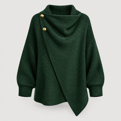 WRAP FRONT KNIT CAPE