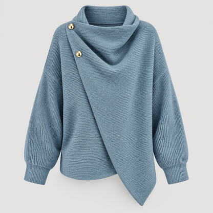 WRAP FRONT KNIT CAPE