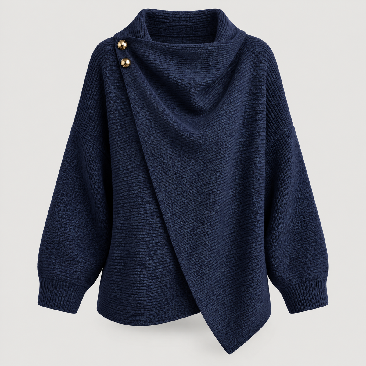 WRAP FRONT KNIT CAPE