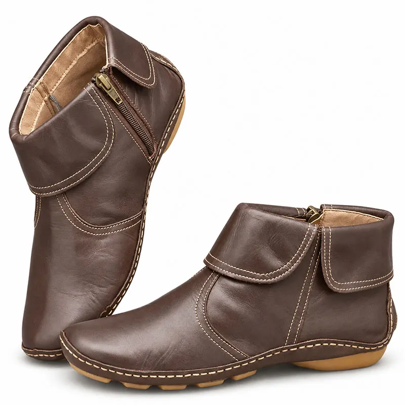FOLD-OVER CUFF WALKING BOOTS
