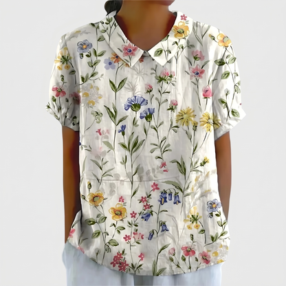 ROSEDENE SAGE FLORAL BLOUSE