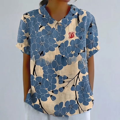 ROSEDENE SAGE FLORAL BLOUSE