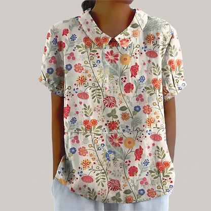 ROSEDENE SAGE FLORAL BLOUSE