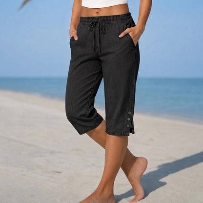 LANGPORT CALF-LENGTH CAPRI TROUSERS