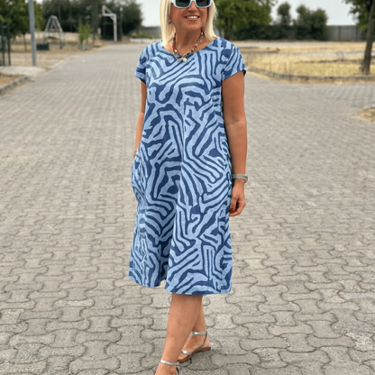 ELINORA BREEZY ROUND-NECK SUNDRESS