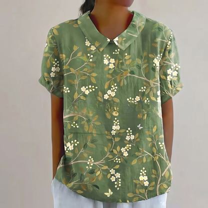 ROSEDENE SAGE FLORAL BLOUSE