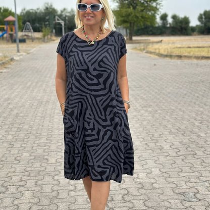 ELINORA BREEZY ROUND-NECK SUNDRESS