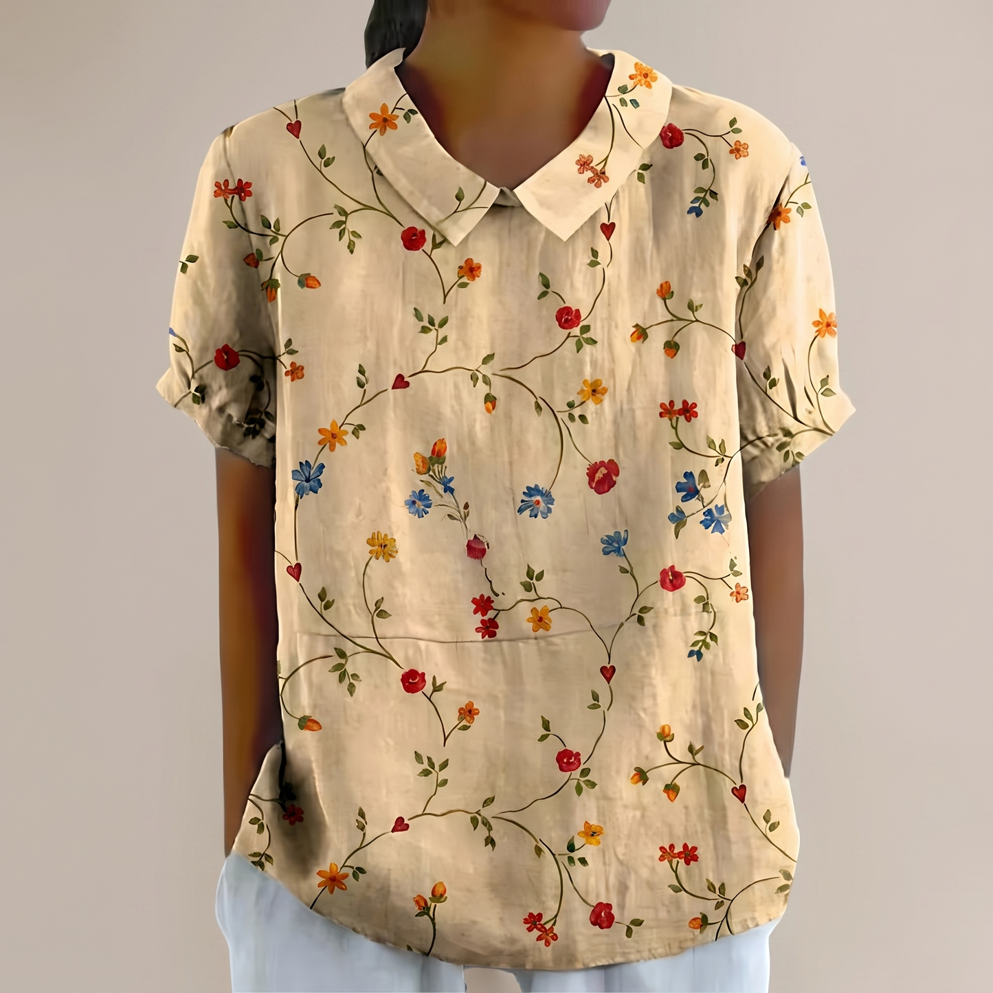ROSEDENE SAGE FLORAL BLOUSE