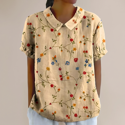 ROSEDENE SAGE FLORAL BLOUSE