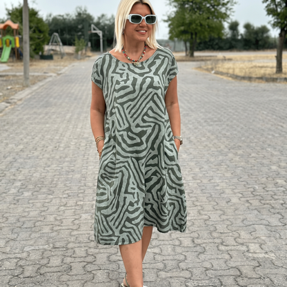 ELINORA BREEZY ROUND-NECK SUNDRESS
