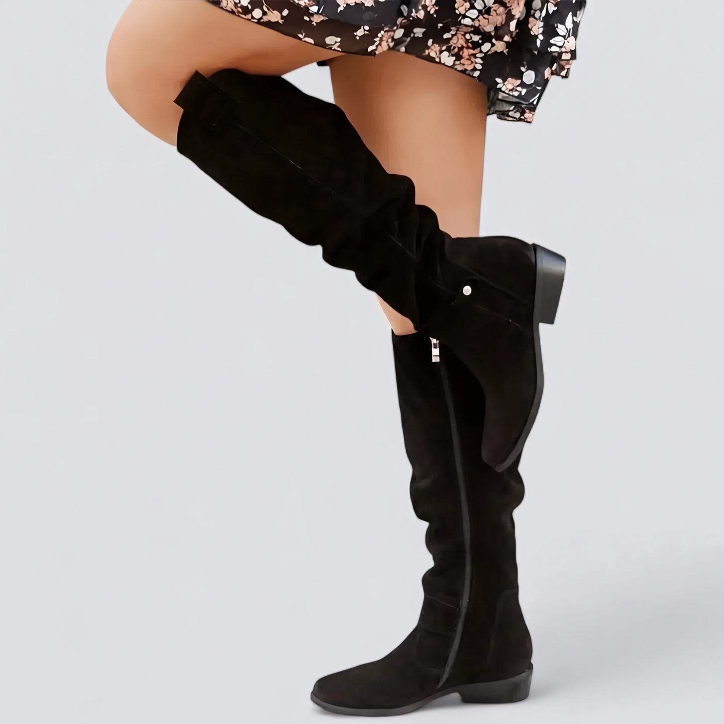 AINSMERE SLOUCH SUEDE KNEE-HIGH BOOTS